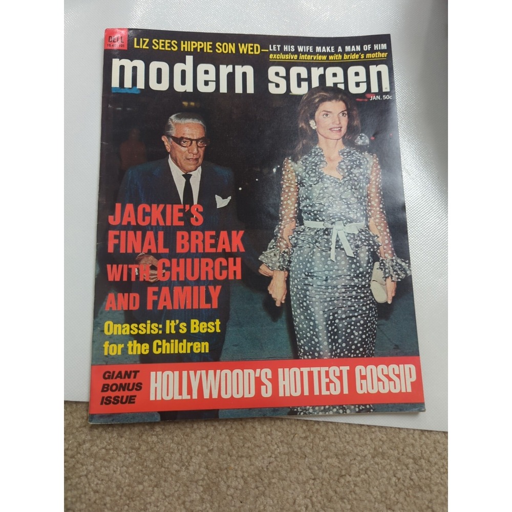 Modern Screen‎ January 1971 Jackie Kennedy Onassis Elizabeth Taylor